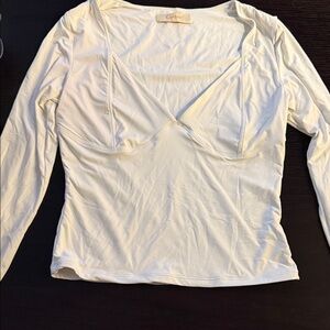 Elegant White Long Sleeve Top
